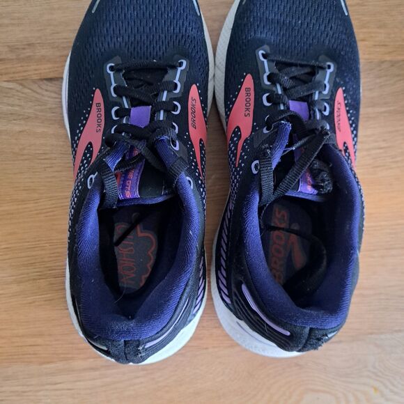 Brooks Adrenaline GTS 22 Womens 8.5 40 Medium Running Shoe Sneaker Black Purple - Picture 8 of 15